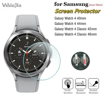10ШТ Протектор Экрана для Samsung Galaxy Watch 4 Classic 46 мм 42 мм Защитная Пленка из Закаленного Стекла для Часов 4 40 мм 44 мм
