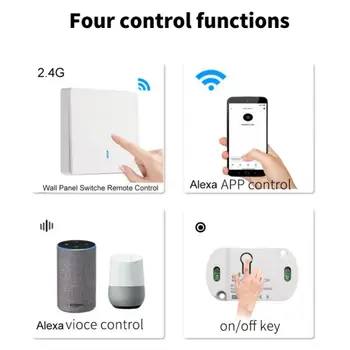 Беспроводной переключатель 220v Smart On Off Выключатель домашнего освещения Bluetooth Домашний переключатель Bluetooth Домашняя поддержка Alexa Echo 3