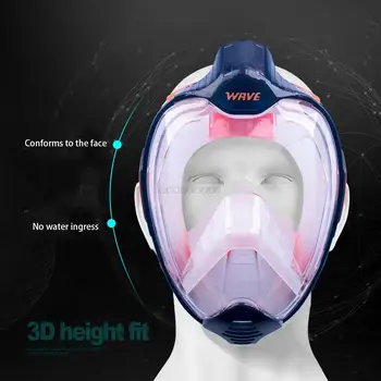 Профессиональная маска для подводного плавания с маской для подводного плавания WAVE, очки для подводного плавания, силиконовая маска для панорамного погружения для взрослых, очки для плавания с маской для подводного плавания 1