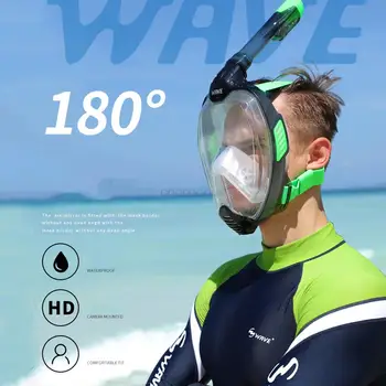 Профессиональная маска для подводного плавания с маской для подводного плавания WAVE, очки для подводного плавания, силиконовая маска для панорамного погружения для взрослых, очки для плавания с маской для подводного плавания 5