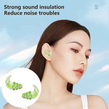 Компактная 1 пара Полезных защитных ушей, Беруши для глубокого сна, Многоразовые Беруши для ушей, удобные при ношении и ежедневном использовании