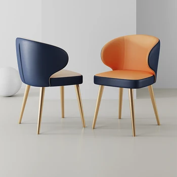 Дизайнерские офисные стулья Гостиная скандинавские эргономичные стулья Столовая Домашняя кухня Барная мебель для балкона MZYXP 4