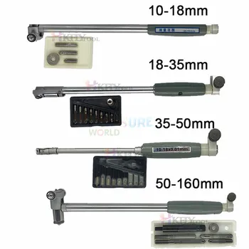 Измерительный Стержень с внутренним диаметром 50-160 мм + Аксессуары для Зонда Внутренний 10-18 мм 18-35 мм 35-50 мм Инструмент для измерения диаметра индикатора 10 мм 3