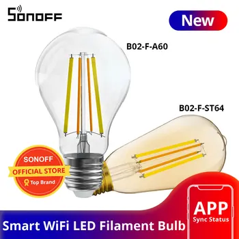 SONOFF B02-F A60/ ST64 Smart WiFi Светодиодная Лампа Накаливания E27 С Регулируемой Яркостью Лампочки Лампа Двухцветная Приложение Дистанционное Управление Работа с Alexa