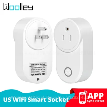 Woolley Smart Plug WiFi Розетка США Дистанционное голосовое управление Таймер Розетка своими руками Работает с Alexa Google Home для модуля 