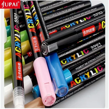 1 шт. Акриловая ручка JuPai, ручная краска, маркер 24 цвета, Водонепроницаемые ротуладоры для граффити по Металлу, керамике, дереву, камню, стеклу, холсту, шине 3