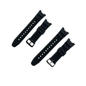 Сменный силиконовый ремешок для часов с пряжкой из нержавеющей стали, спортивный дышащий браслет для часов Samrt серии C asio SGW-100