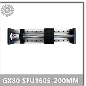 Индивидуальные Линейные направляющие Рельсы с ЧПУ GX80 SFU1605-200mm Таблица модуля Системы Линейного привода с ЧПУ без Двигателя + Муфта для Серводвигателя 60ST.