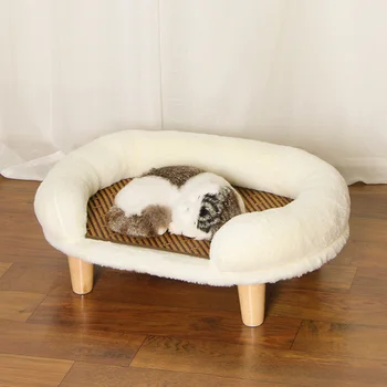 Мягкая Теплая Кровать для домашних собак и кошек, Съемное Плюшевое Гнездо Для маленьких Средних И крупных Собак, Удобный Коврик для сна, Принадлежности