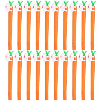 12 шт. Морковные гелевые чернильные ручки 0, 5 мм, милые роликовые ручки с нейтральной водой, письменные принадлежности Kawaii Rabbit, Школьный офис, приз, подарок для студентов