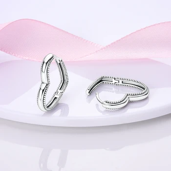 2022 Горячие новые серьги-кольца из серебра 925 пробы Moments Charm для женщин, модные серебряные серьги большого круга, изготовление ювелирных изделий 3