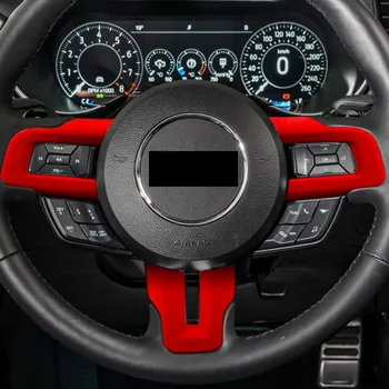 Подходит для Ford Mustang 2015-2023 Замшевый Автомобильный руль Декоративная отделка салона Автоаксессуары 0