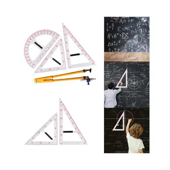 Набор для геометрии и математики со съемной ручкой, большая цифровая учебная линейка, набор для изучения классной доски учителями, Белая доска для занятий в классе