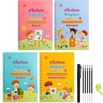 Французская тетрадь для каллиграфии, Многоразовая книга, Волшебная книга для детей, детская Испанская тетрадь для каллиграфии, набор книг для письма