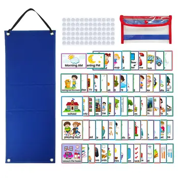 Ежедневное визуальное расписание для детей 70 штук карточек визуального расписания, рутинных карточек с 72 точками, обучающих для школьного класса 3